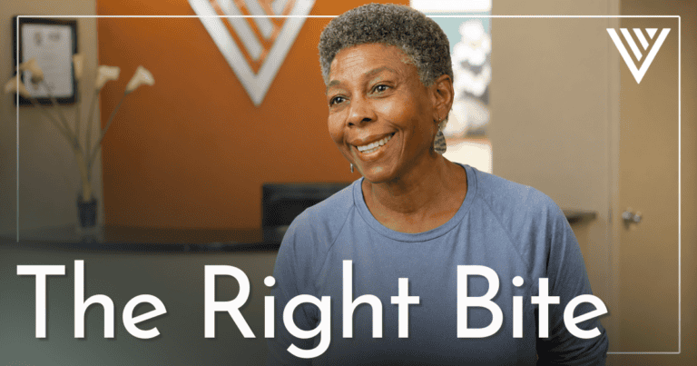 woman smiling